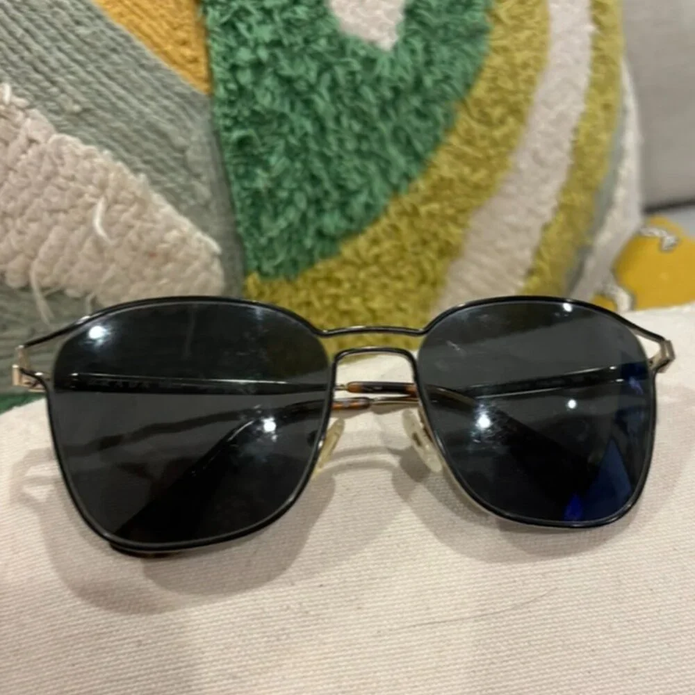 Authentic Prada Sunglasses | Black / Gold - Picture 9 of 11